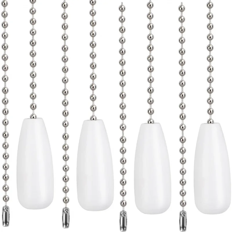 

4 шт. удлинители цепи потолочного вентилятора, 12,68-дюймовые удлинители с легкими деревянными шариками из бисера