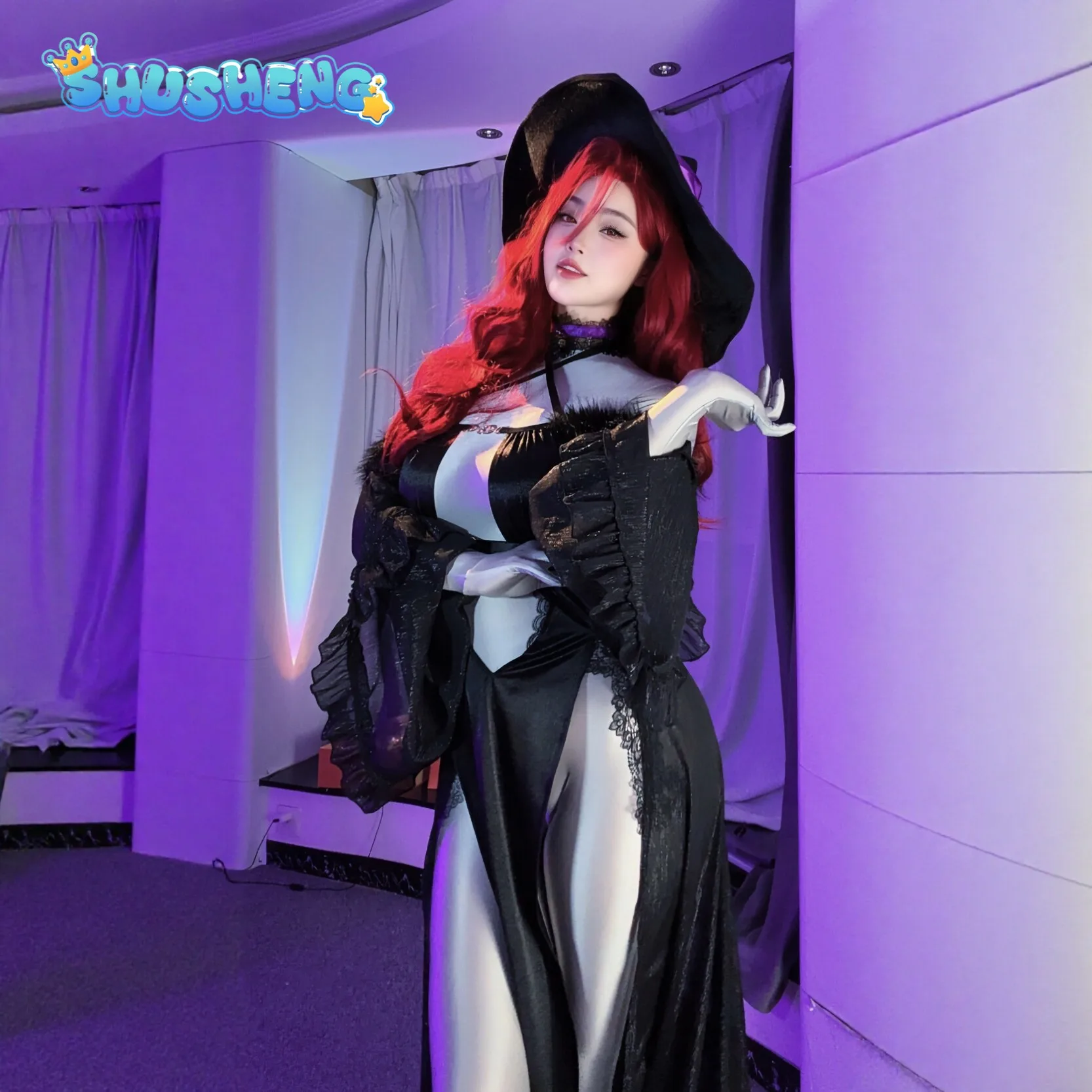 Disfraz de Cosplay de Tsukatsuki Rio del Anime Blue Archive, Uniforme de Bruja Sexy para Mujer, Disfraz Negro de Tsukatsuki Rio para Halloween y Carnaval