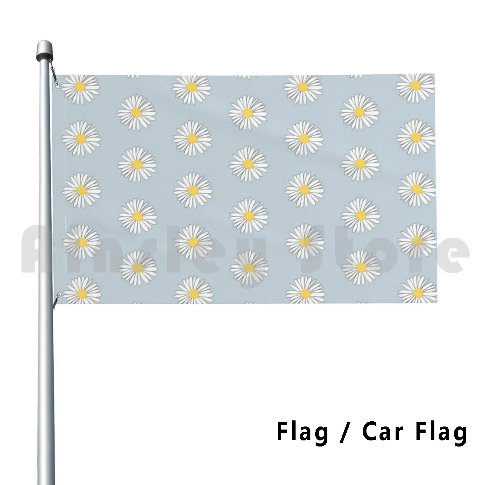 Flag Car Flag Baby Blue Daisies 2445 Daisy Flower Floral Flower Daisy Cute Floral Simple Flowers