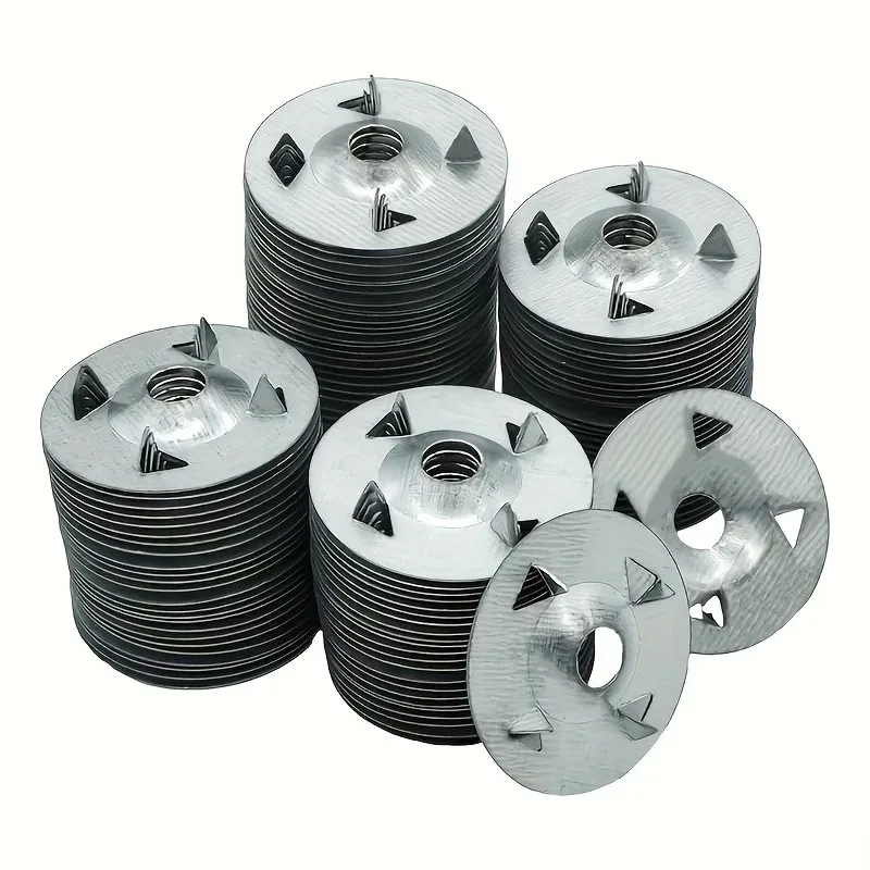 194 pcs 28mm Four Claw Washers, Durable Iron Material, suitable for Floor Tile Installation, Four Claw Anti-Slip Design