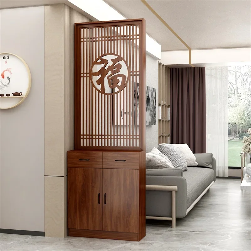 

Opposite the door, screen partition rack, modern simplicity, door entry, living room