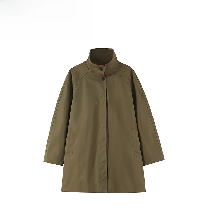 Fashionable Waterproof Puffy Coat for Women Autumn New Arrival Street Style Long Sleeve Regular Length Polyester Fiber