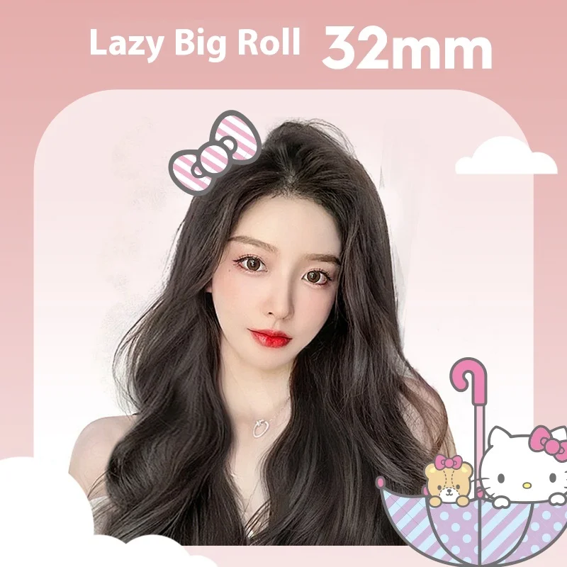 32mm HelloKitty Automatic Curling Iron Long-lasting Styling Non-Damaging Hair Double Groove Anti-Scalding Large Waves Artifact