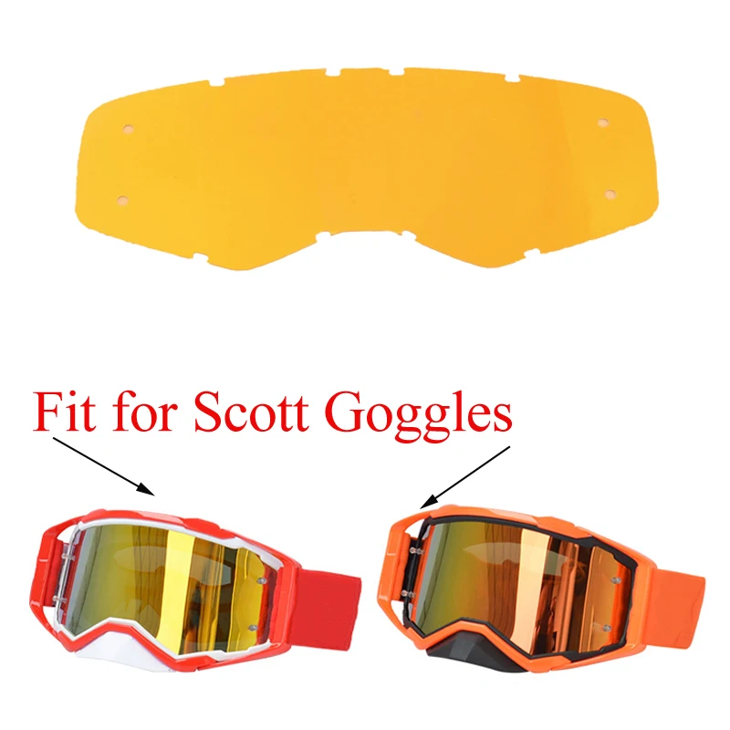 Goggles Lens for Scott Sun Glasses of Outdoor Motorcycle Dirtbike Sunglasses Helment Accessory Gold Blue Silver Clear Color