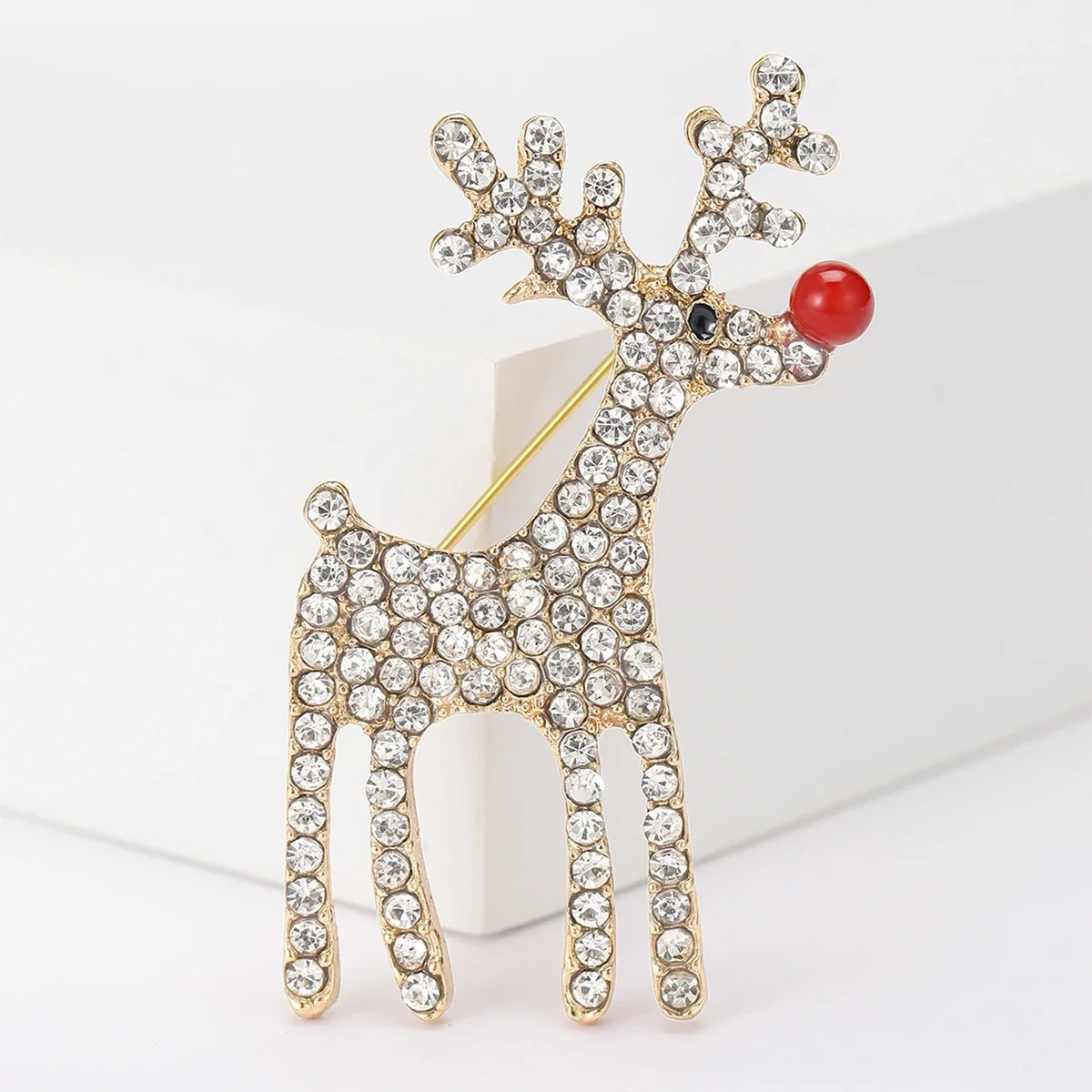 Trendy Christmas Elk Brooches for Women Unisex Animal Pins Multi-color Available Casual Party Accessories Gifts