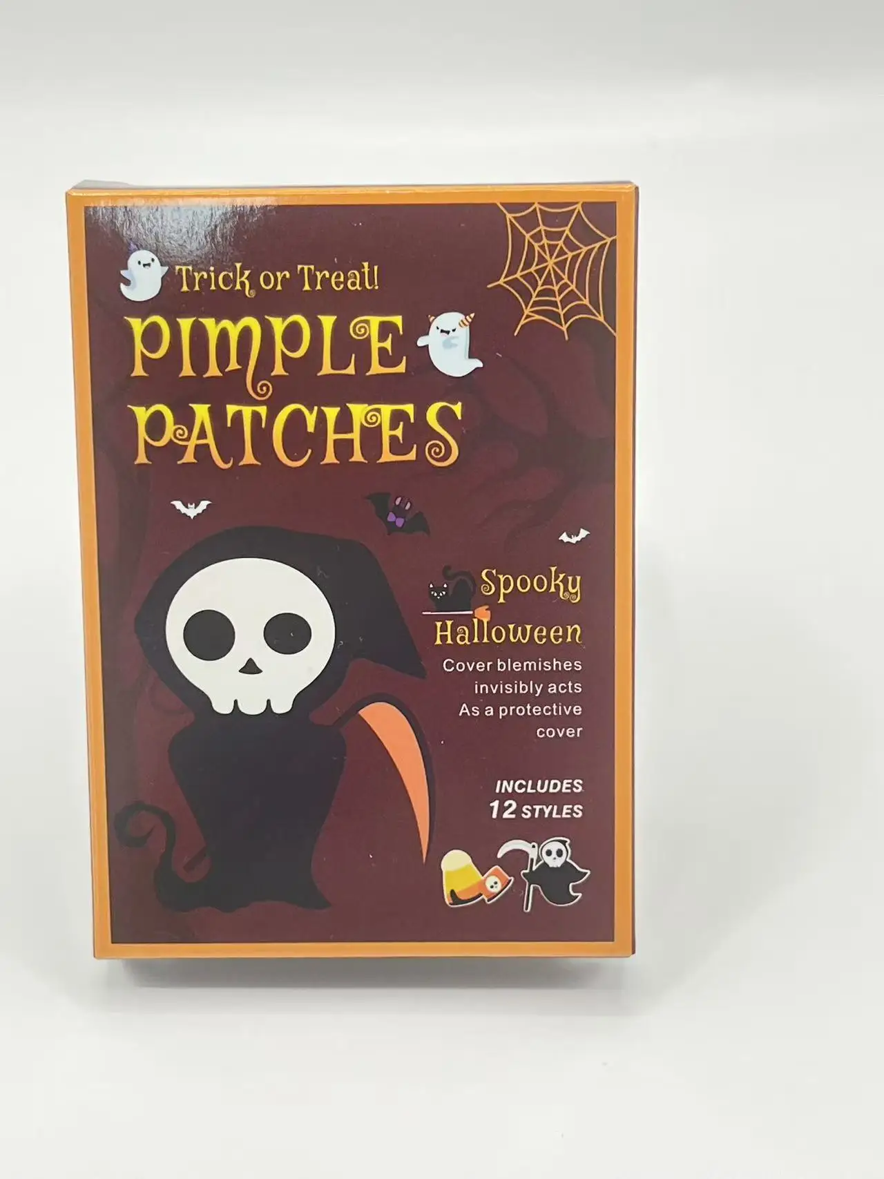 Bestseller navideño: lindos parches para espinillas de Halloween: parches amigables con la maquillaje para una atmósfera festiva. Limpieza del acné, resistente al agua, Fa