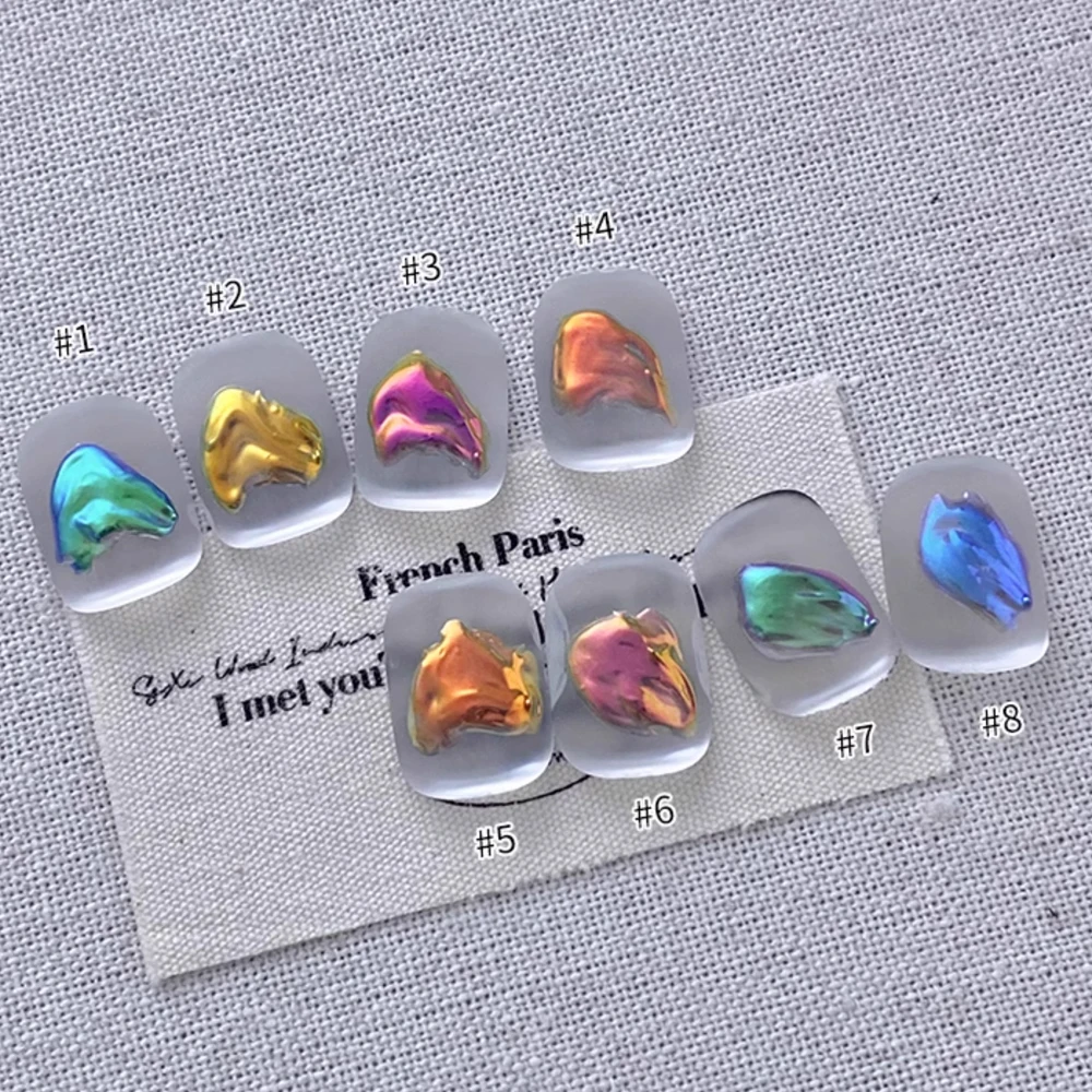 Polvo de espejo mágico Aurora galvanizado, 9 colores, brillo camaleón holográfico dorado, efecto cromado para decoración de uñas de esmalte de Gel