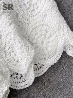 SINGREINY Knit Two Piece Sets Women Summer Vacation Backless Camisole Elastic Waist Shorts Hollow Out Y2K Beach Style Suits - Image 6