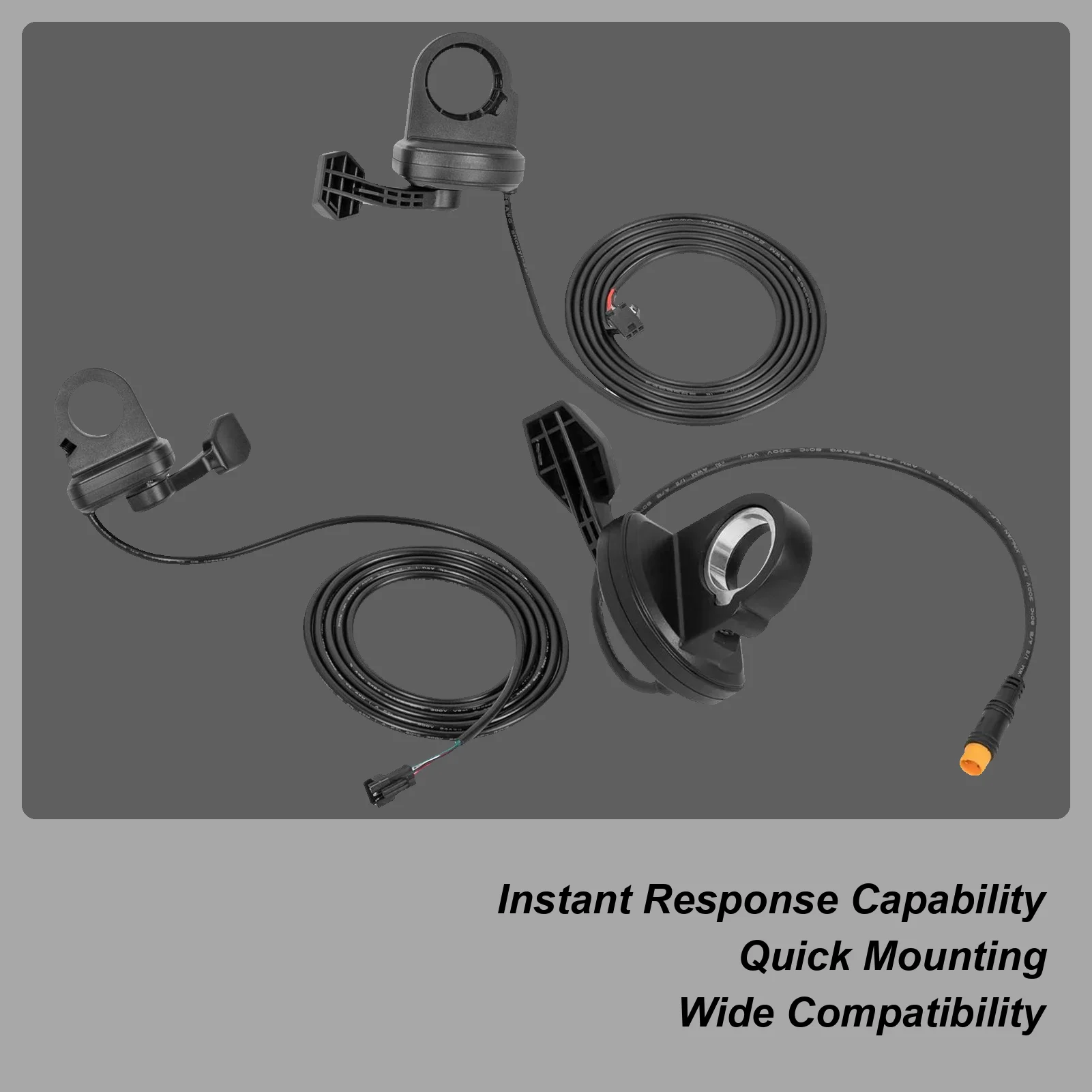 

Дроссельная заслонка для большого пальца для езды на велосипеде, эргономичный 3-контактный контроллер, дроссельная заслонка для электрического скутера, для ATV, мотокросса, внедорожного картинга