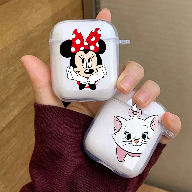 Anime One Piece Earphone Case Cover For Apple Airpods1&2 Mickey Minnie Headphone Headset Protective Wireless Bluetooth TPU Cases