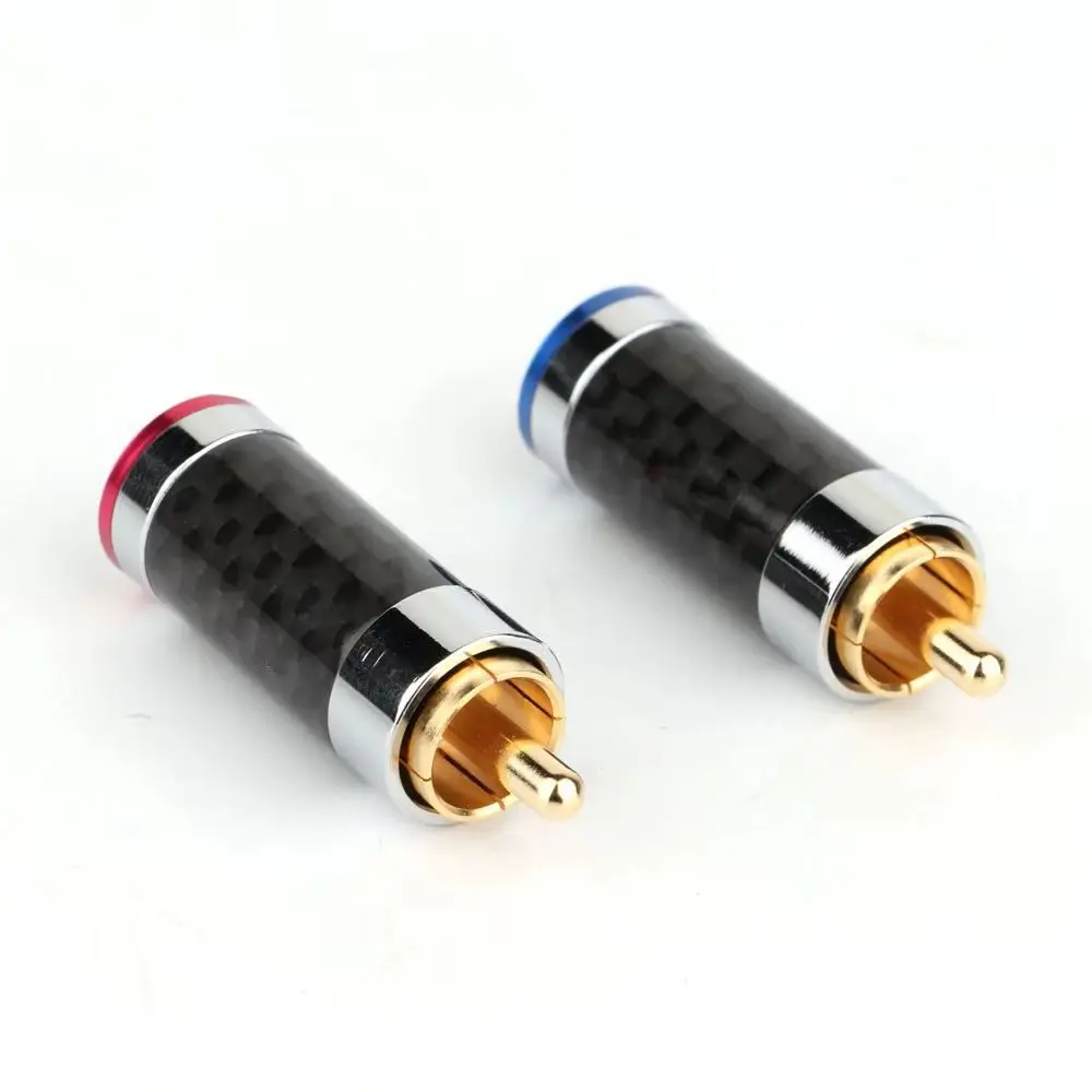 Złącza RCA Preffair z włókna węglowego, pozłacane – DIY Kabel audio analogowy do słuchawek HiFi Audiophile-Grade RCA Connector