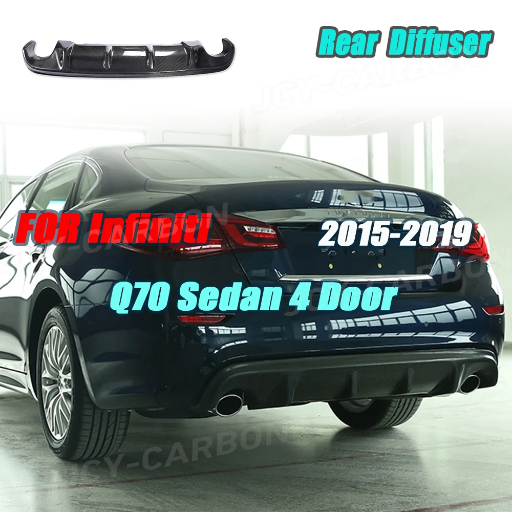

Задний диффузор из углеродного волокна для Infiniti Q70 Sedan 4-дверный 2015-2019 задний бампер, диффузор для губ, комплекты кузова