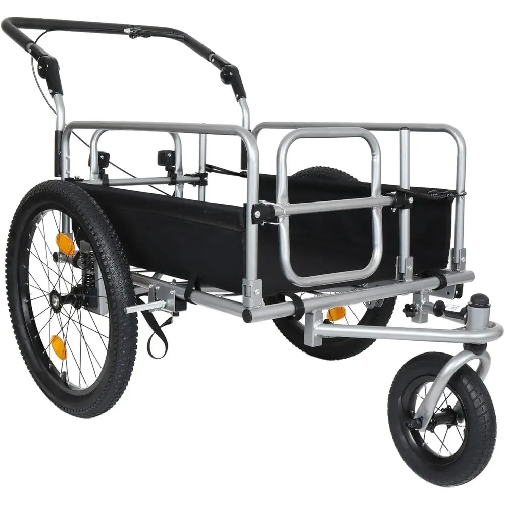 

Portable Folding Bike Trailer for Hauling, Camping, and Groceries - 110 lbs Capacity