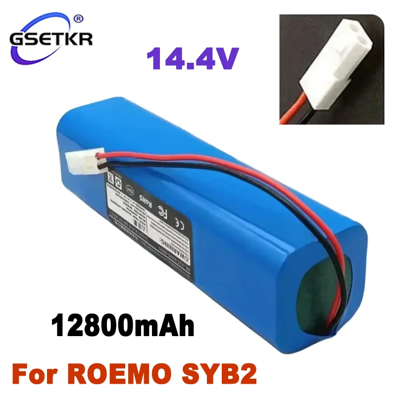 

14.4V 12800mAh 100%New Battery INR18650 M26-4S2P For ROEMO SYB2 Robot Vacuum Cleaner