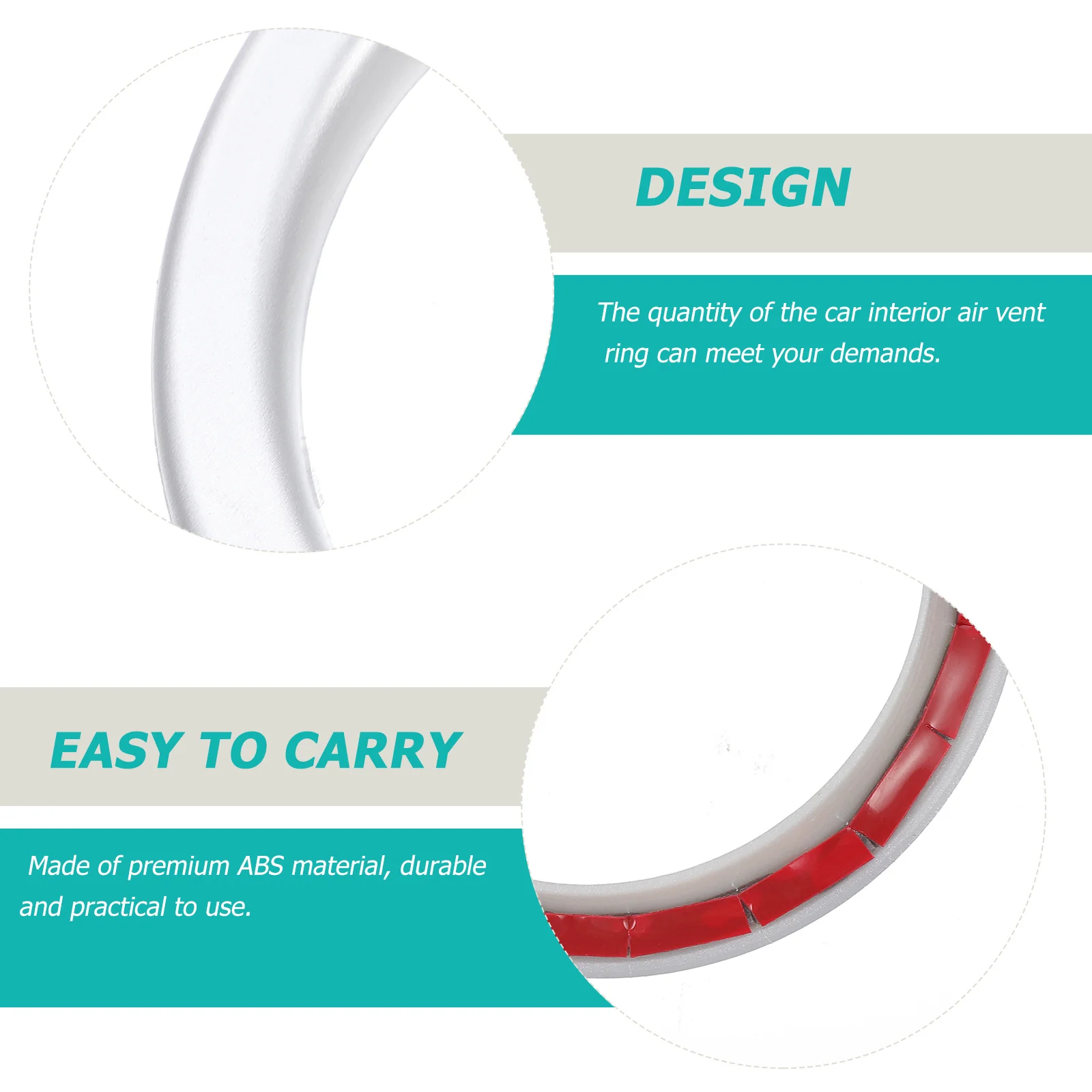 

4Pcs Stylish Air Vent Trim Decorations Durable ABS Material Car Interior Accessories Easy Install Remove Gifts