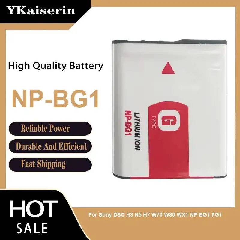 Long Lasting NP-BG1 Camera Battery For Sony Dsc H3 H5 H7 W70 W80 WX1 NP BG1 FG1 910mAh