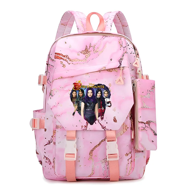 Disney Descendants Backpack Boys Girls Bookbag Bag Student Teenager Knapsack Schoolbag Rucksack Mochila Pen Bags Sets