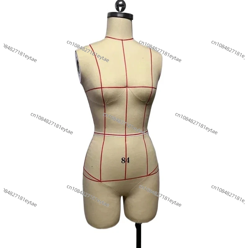 

DIY Sewing Tailor Mannequins Linen Body Show Cloth Mannequin Ladies' Clothing Upper Body Window Display Model with Wheels Base