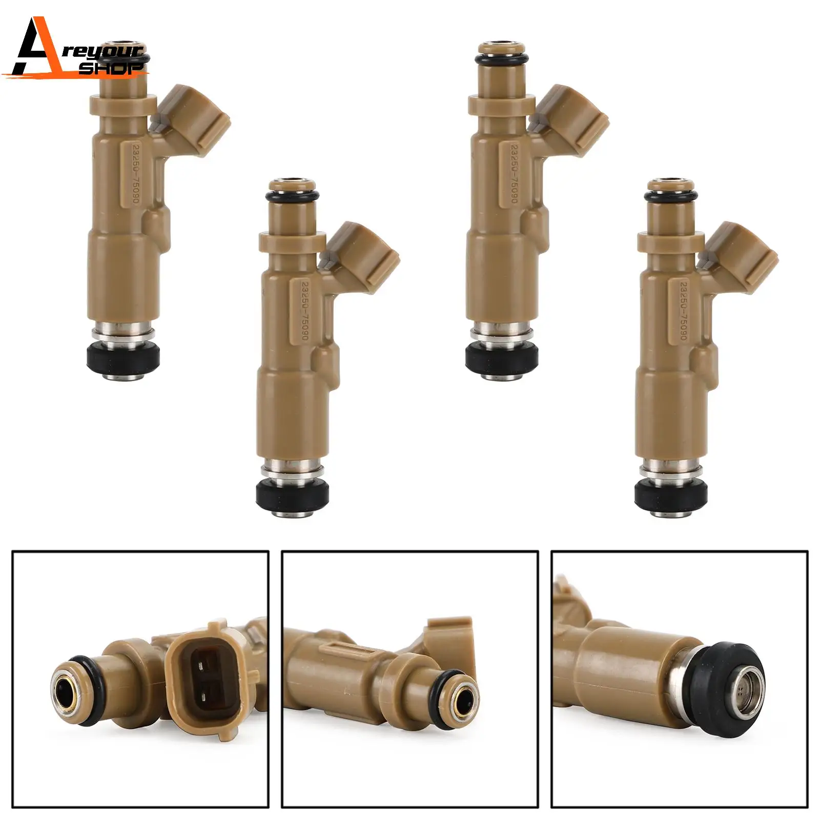 Areyourshop 4PCS Fuel Injectors fit For 4Runner 1999-2000 Tacoma 2.7 2.4 L4 23209-75090 23209-79145 35-81020 Car Auto Parts