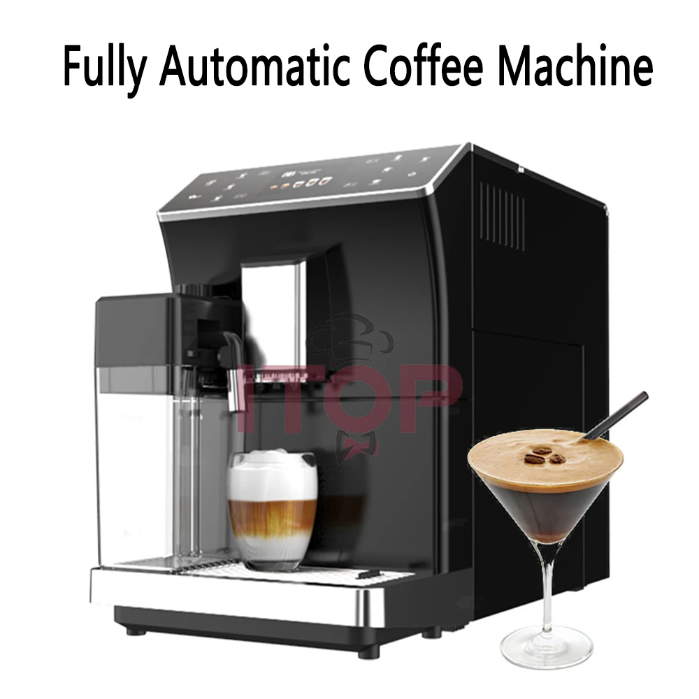 ITOP 19Bar w pełni automatyczny ekspres do kawy ULKA pompa podwójny kocioł 8 rodzaj napoju Espresso amerykański Cappuccino Latte Macchiato Maker