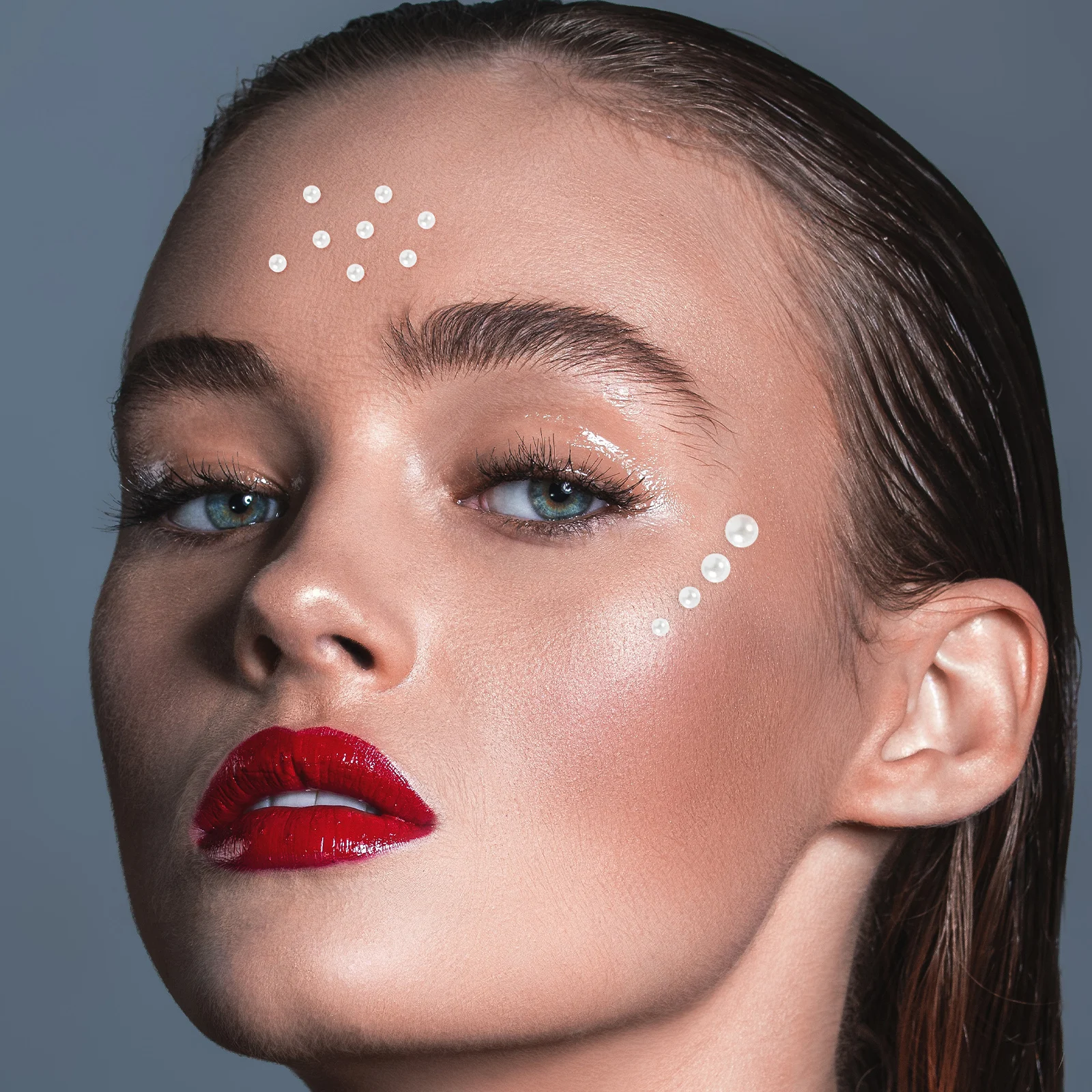 

12 Sheets Pearl Stickers Self Adhesive Decorative Rhinestones Gemstone Hair Nails Craft for Makeup Decals Festival