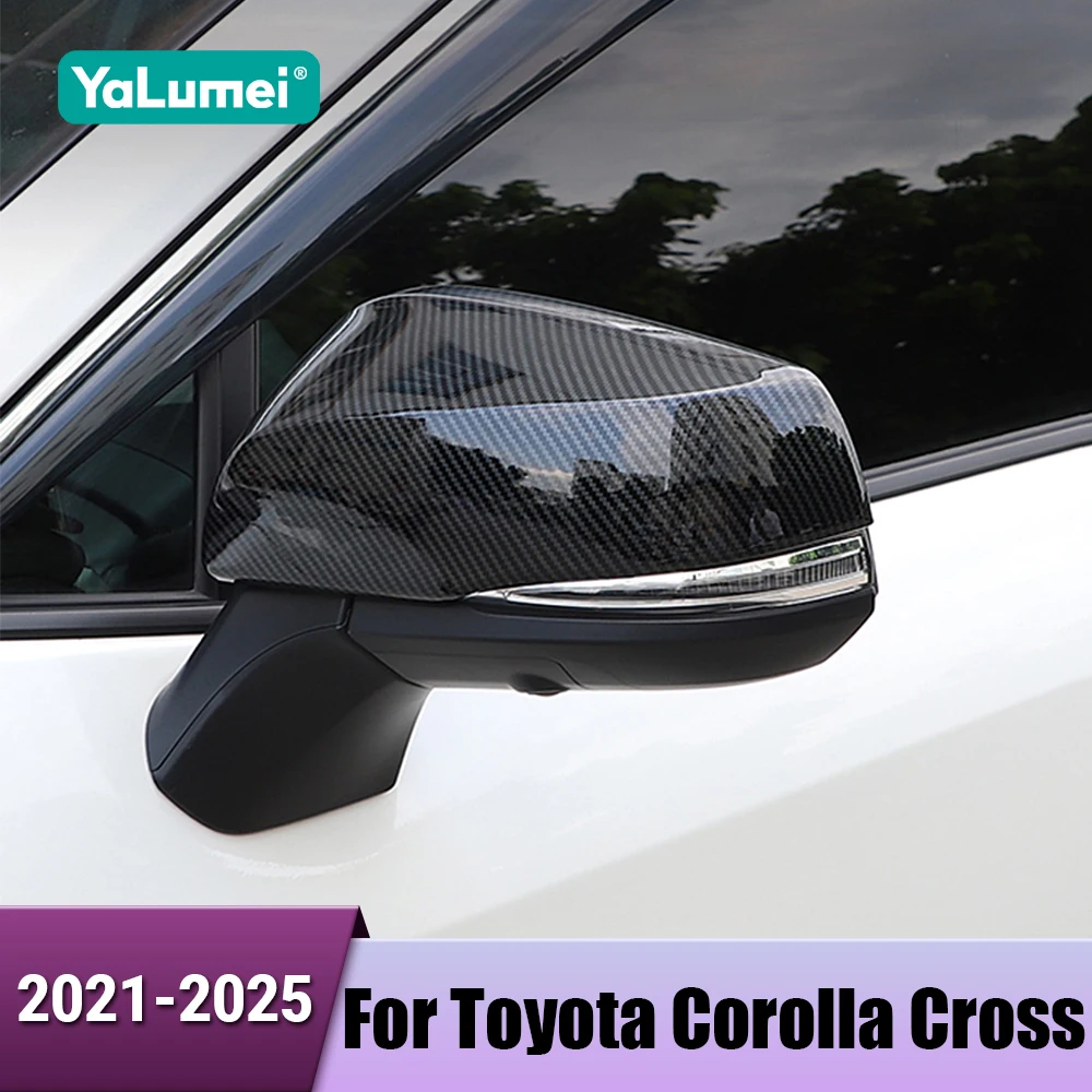 

ABS Car Door Side Wing Rearview Mirror Cover Caps For Toyota Corolla Cross XG10 2021 2022 2023 2024 2025 Hybrid Accessories