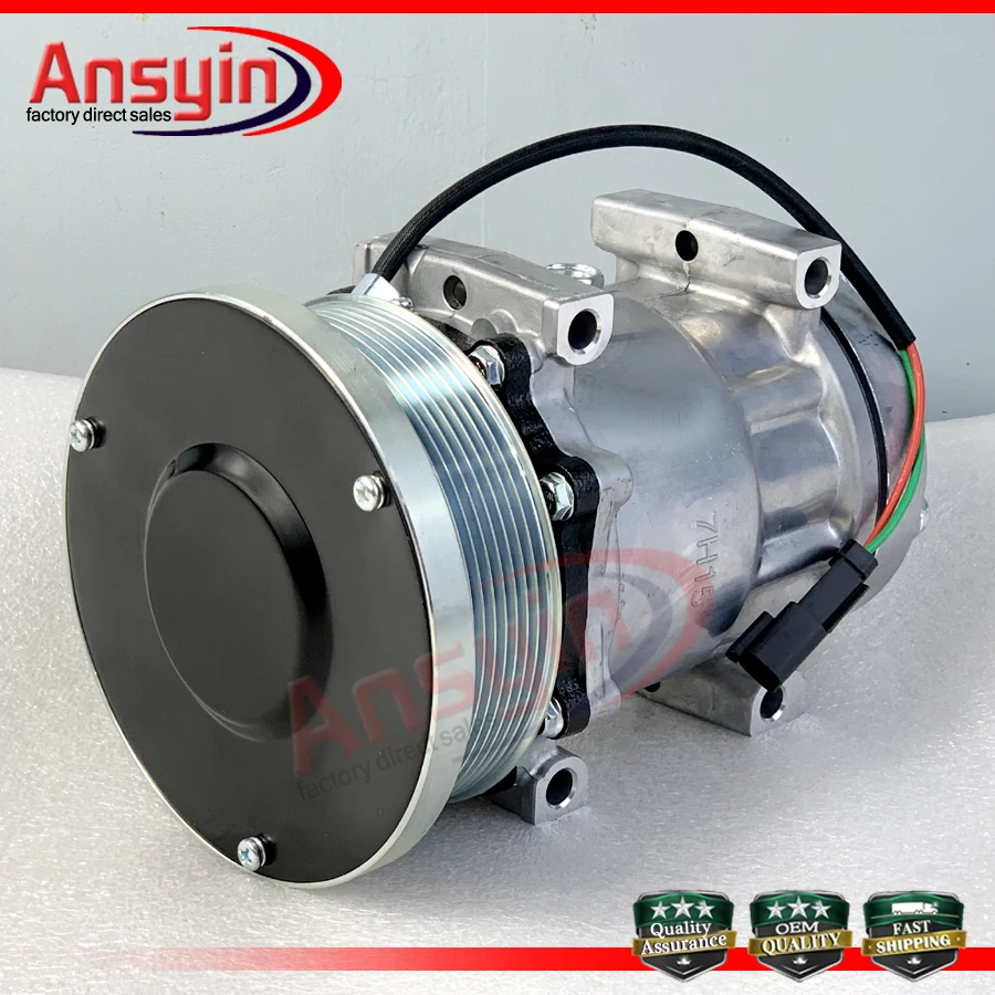 SD7H15 auto ac compressor fit for Caterpillar 24V 320-1291 3201291 472-0559 4720559 338-9100 3389100 1630872 130mm 8pk