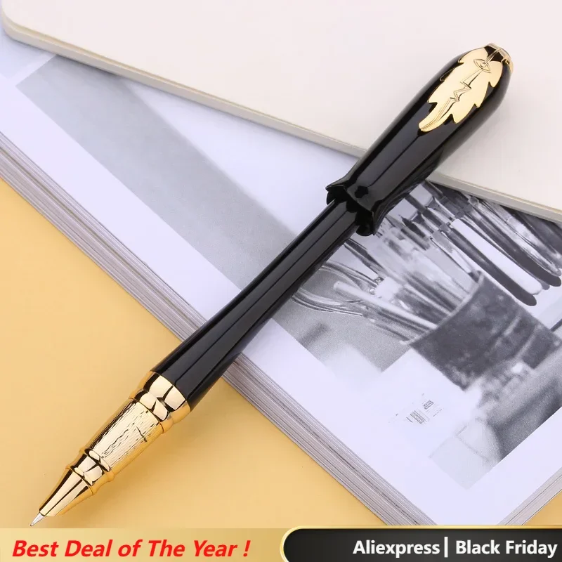 Picasso 986 Greek Irene  Fountain Pen Female Gift Black Bud Cap Leaf Clip Iridium 0.38 Financial Homework Exam Writing