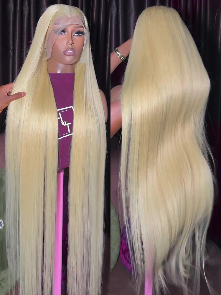 

613 Blonde Lace Front Wig 30 36 Inch 13x6 HD Lace Frontal Wig Human Hair Straight Wear Go Glueless Wig 6x4 HD Lace Closure Wig