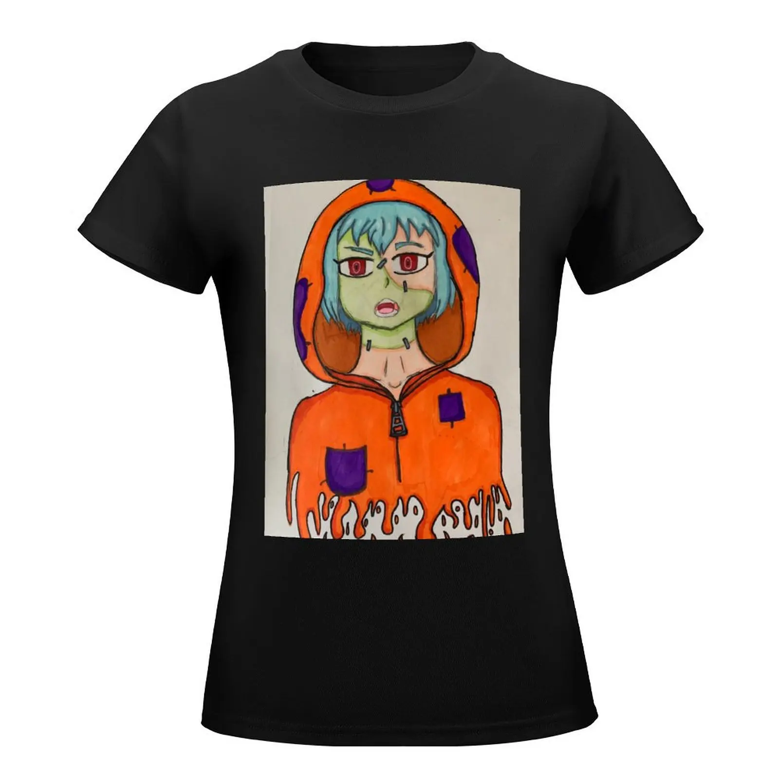 Zombie Girl T-Shirt kawaii clothes Aesthetic clothing Women tops