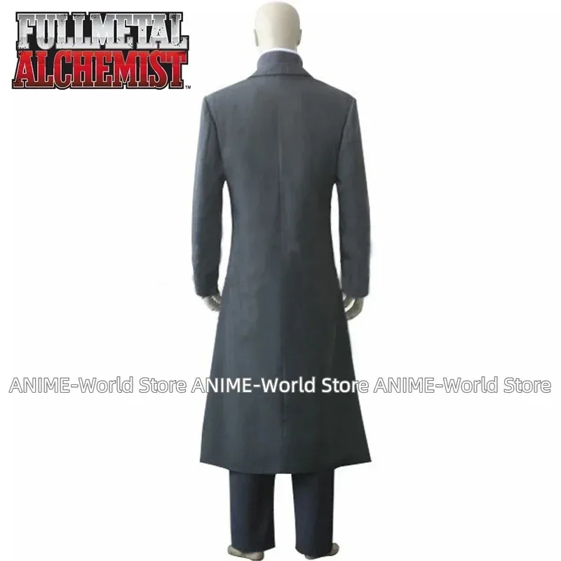 

CyAnime FullMetal Alchemist Greed Cosplay Costume With Long Coat Tops Pants Custom Made