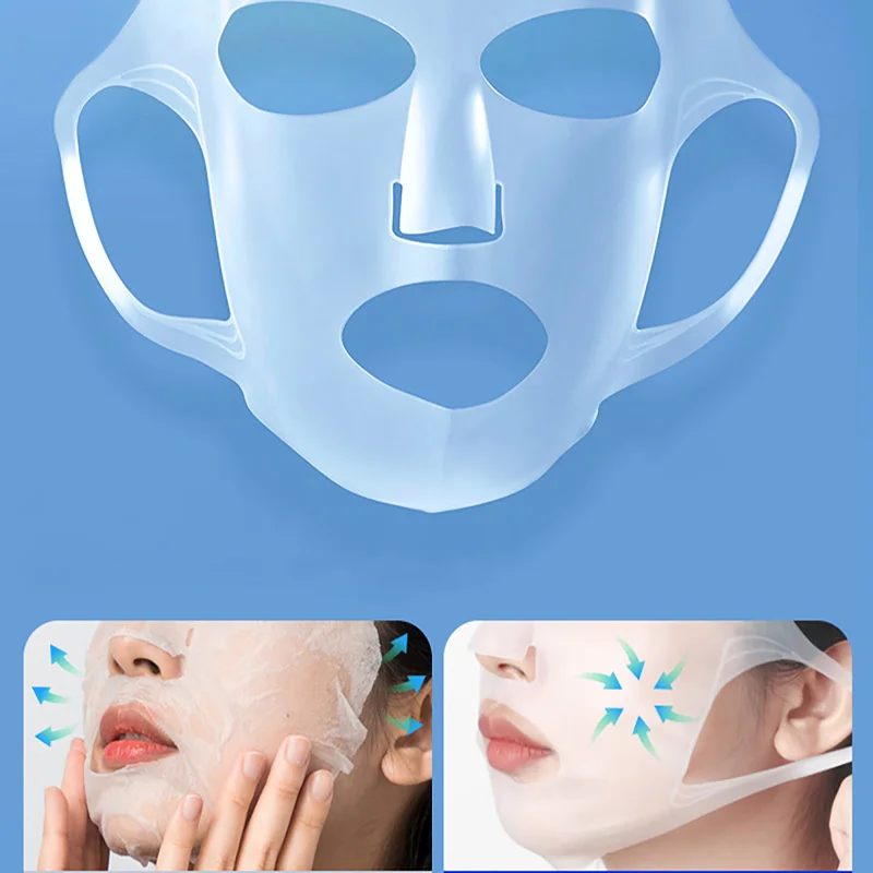 Silicone Mask Face Women Skin Care Tool Hanging Ear Face Mask Gel Sheet Reusable Lifting Anti Wrinkle Firming Ear Fixed Tools