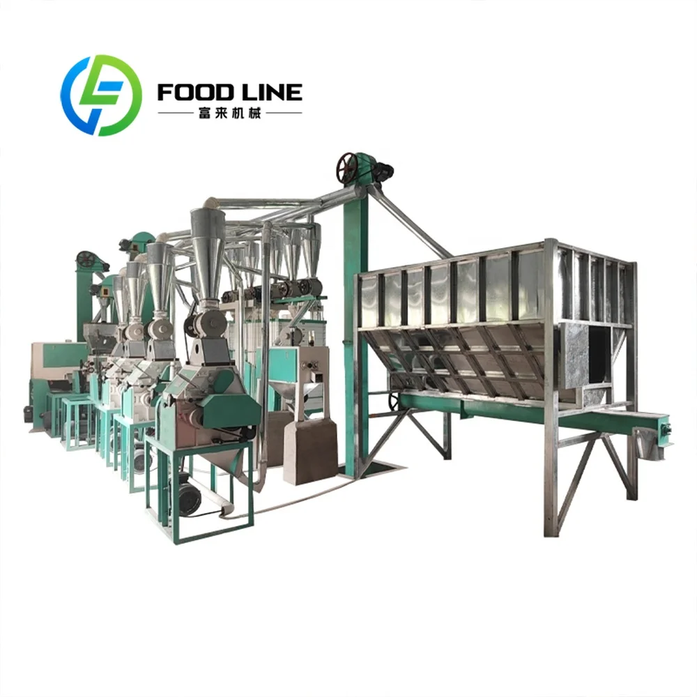 20 Ton/Hour Maize/Corn/Wheat Flour Milling Machine High Productivity 380V/ 440V/220V