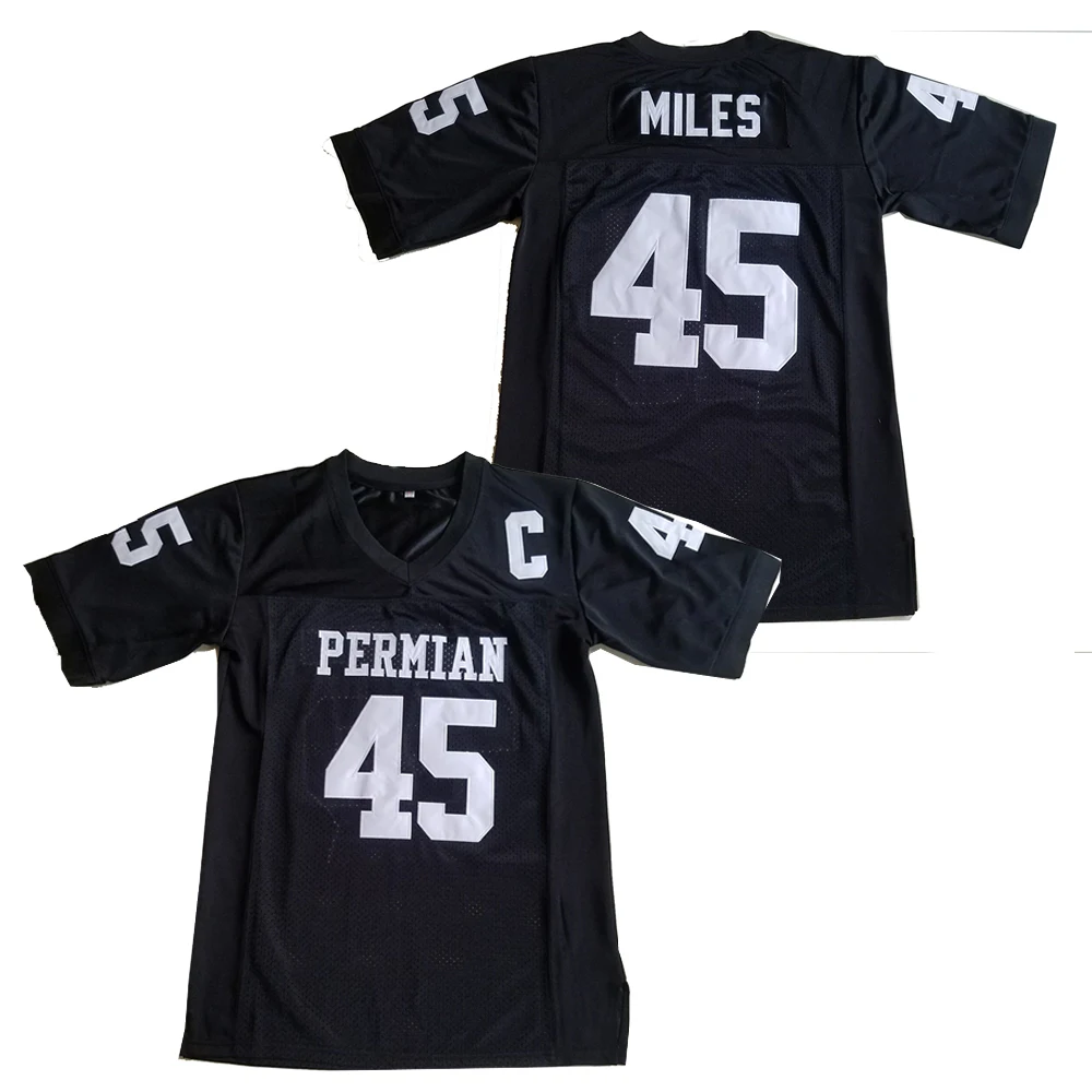 PERMIAN 45 MILES  American football Sport  jersey Shirt Embroidery sewing Outdoor sportswear Hip hop loose clothes