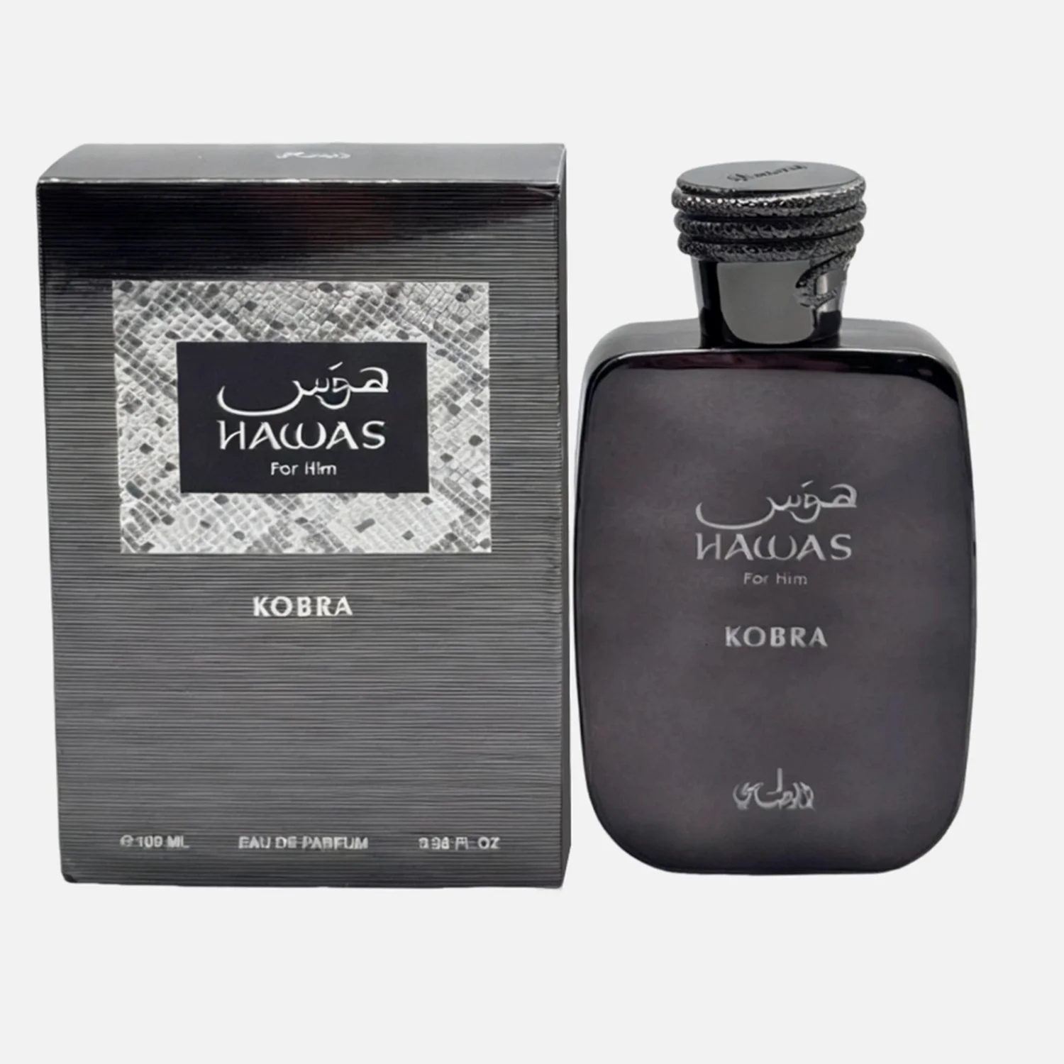 عطر Rasasi Hawas KOBRA للرجال Eau de Parfum 100ML/3.4OZ - كولونيا فاخرة، عطر طويل الأمد