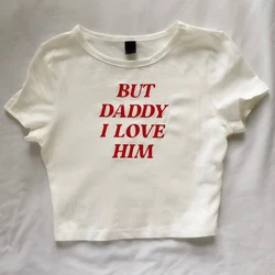 Y2k Crop Tops Grunge Baby Tee Aesthetic Letter Print Casual Vintage Streetwear Short Sleeve Clothes Gothic Slim Sexy Summer Top