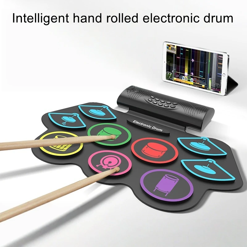 MD862MC Handrolled Electronic Drum Children's Beginner Portable Bluetooth Instrument Strike Pad
