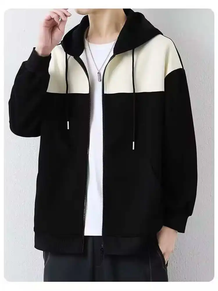 

Мужская рабочая куртка свободного кроя с капюшоном, ветрозащитная, для активного отдыха, больших размеров, повседневная, на молнии