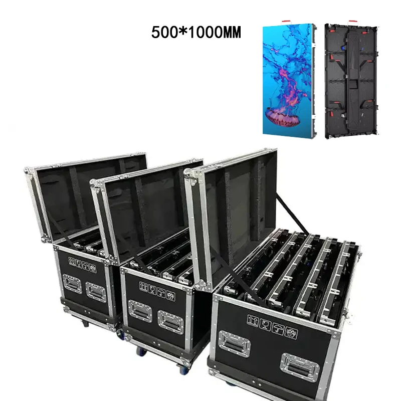 Customized Size Rental LED Display Die Casting Wooden Aluminum Cabinet with Flight Case Packaging Accessories