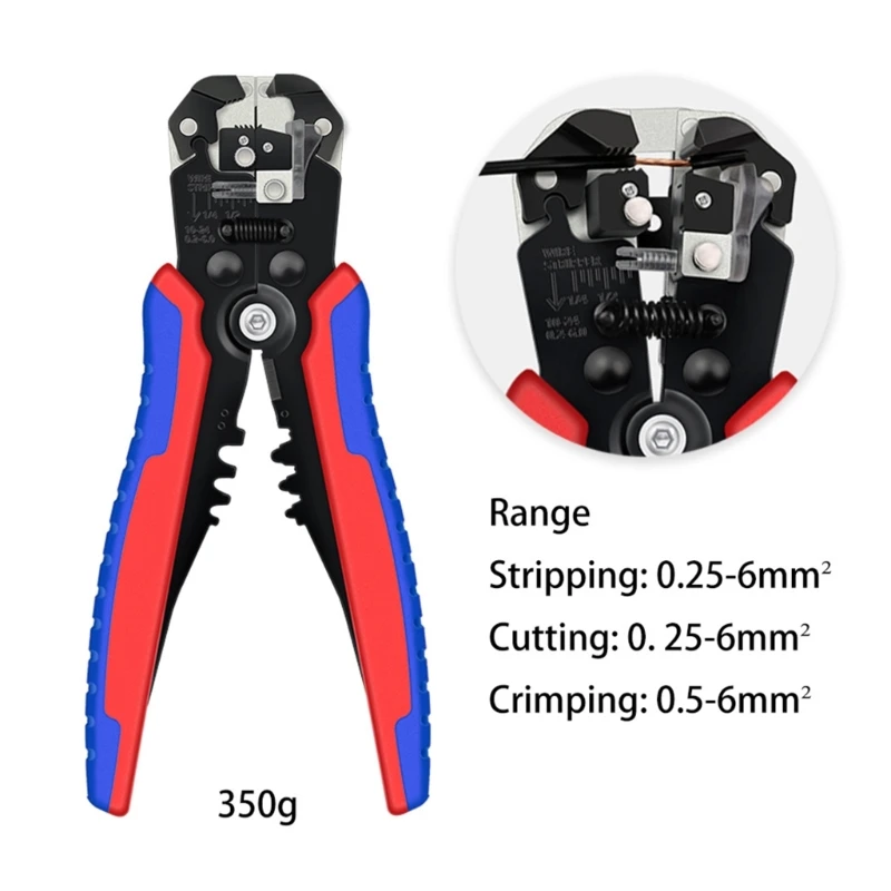 dwan Multifunctional Crimping Tool Hand Pliers Wire Cutter AWG24-10 High Carbon Steel