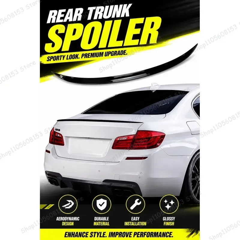 

For BMW F10 5 Series 535i 528i 2010–2016 Rear Roof Spoiler Wing Boot Lip Glossy Black Aerodynamic Trunk Enhancer Stylish