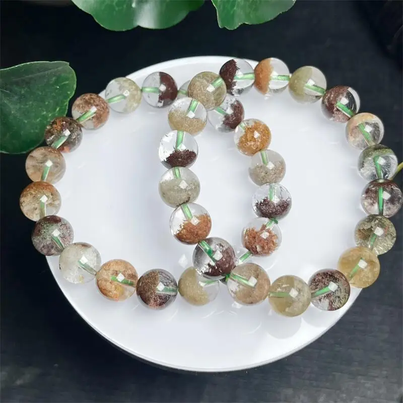 Natural Colored Garden Quartz Bracelet Color Beads Fashion Fresh Jewelry Men and Women Single Circle Gift 1PCS 7/8/9/11/13MM