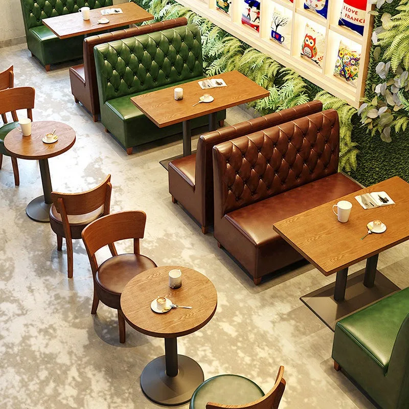 Commercial Catering Furniture Terrace Dinning Table Set Luxury Bar Cafe Hotel Restaurant Fast Food Court Dining Table and Chairs