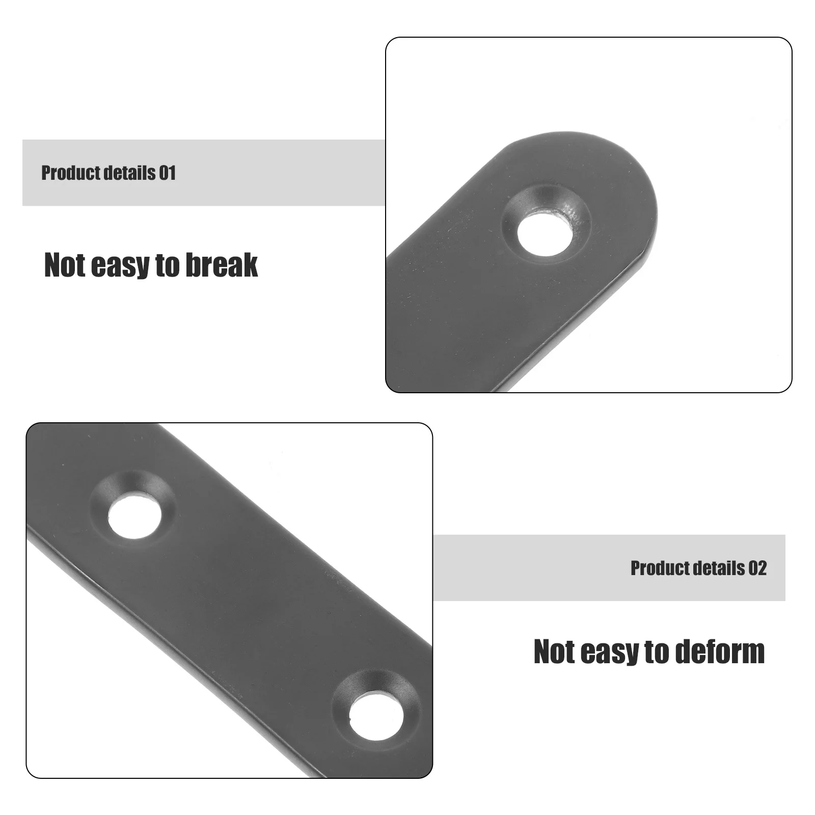 4 قطع من الأقواس المستقيمة، ألواح معدنية شديدة التحمل للأسوار الخشبية، أرفف الكتب، تعزيز أنيق وأنيق