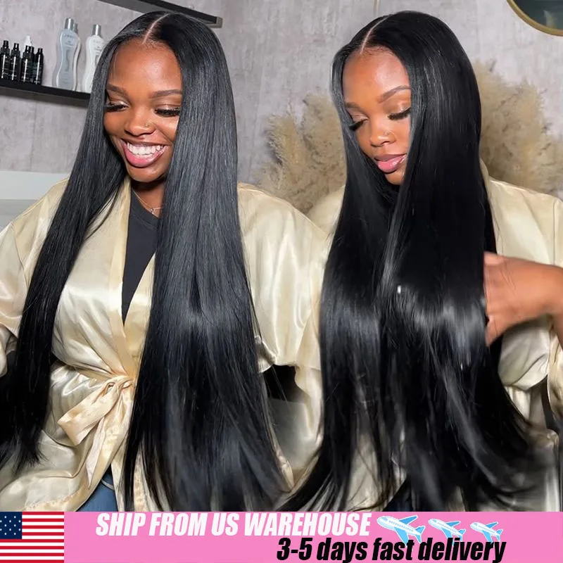 

Прямые парики из натуральных волос Парик из натуральных волос на кружеве 1B Черный парик из натуральных волос 40-дюймовые парики из человеческих волос Hd Фронтальный 13x6