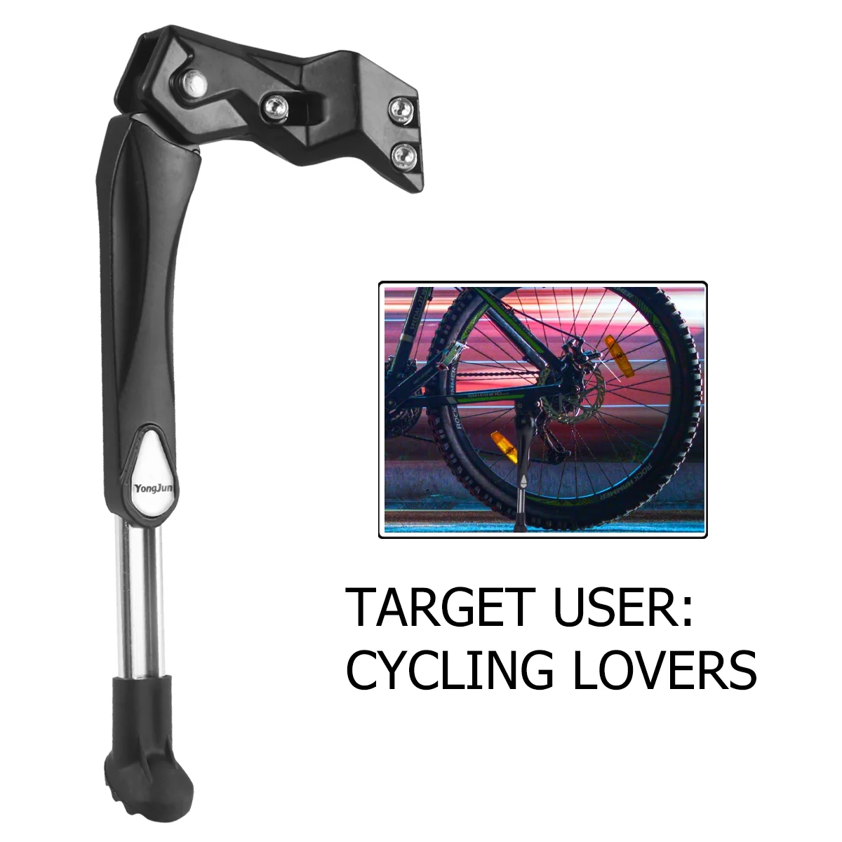 Bicycle Kickstand Mountain Bike Accessories for Bracket Holder Riding Supplies Iron Parking Support