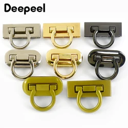 2Pcs Deepeel Metal Turn Twist Lock Clasp Bags Closure Buckle Handbag Purse Decor Snap Locks Clasps Luggage Hardware Accessories