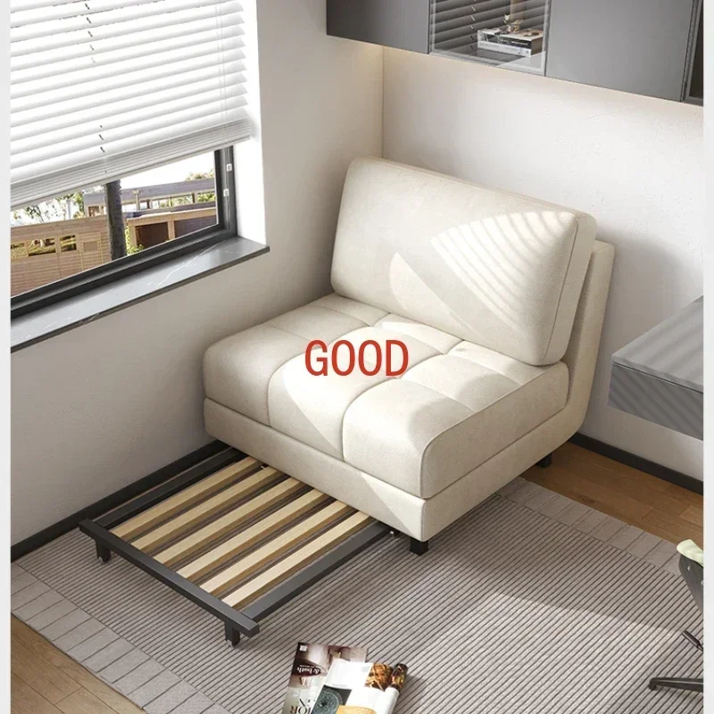 

Italian Ultra-Narrow Fold-Out Sofa Bed 70cm Minimalist Solid Wood Telescopic Design for Small Spaces Study Gap Solution