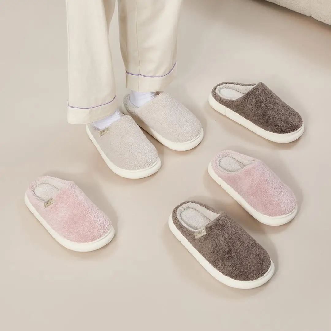 Xiaomi UTUNE Autumn and Winter Warm Indoor Cotton Slippers for Men and Women's Home with Fleece Cotton Slippers Anti Slip