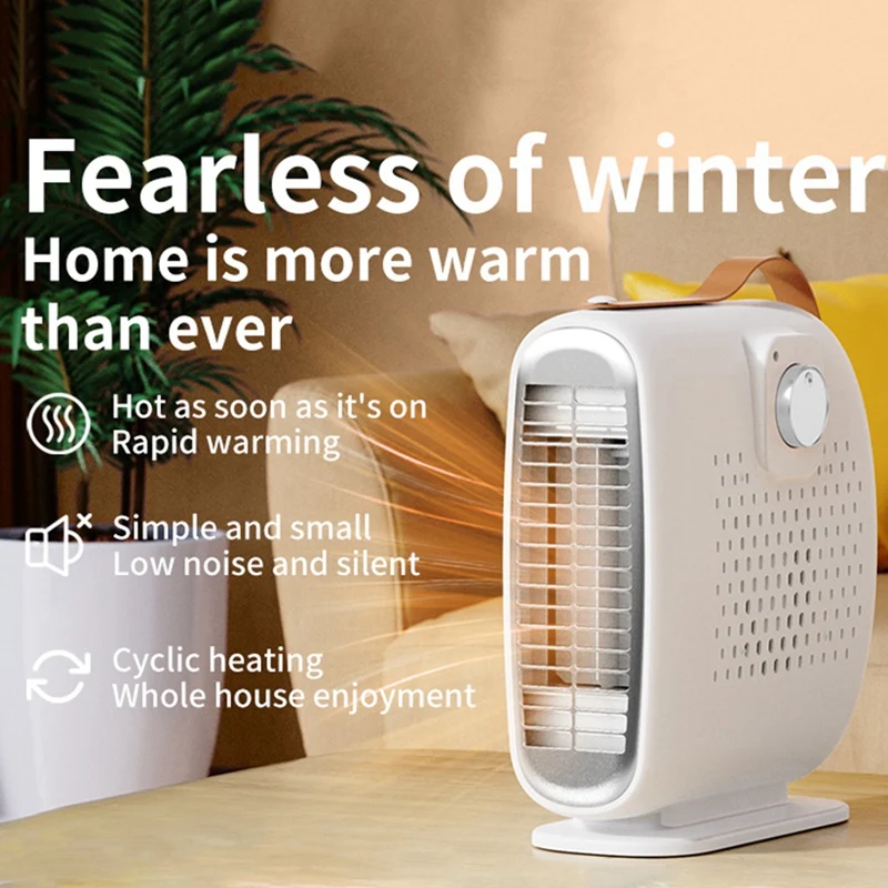 Portable Electric Heater 800W Space Heater PTC Rapid Heating Automatic Constant Temperature For Office Home